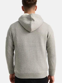 Indicode Herren Strickjacke - INRandolph in hellgrau grau