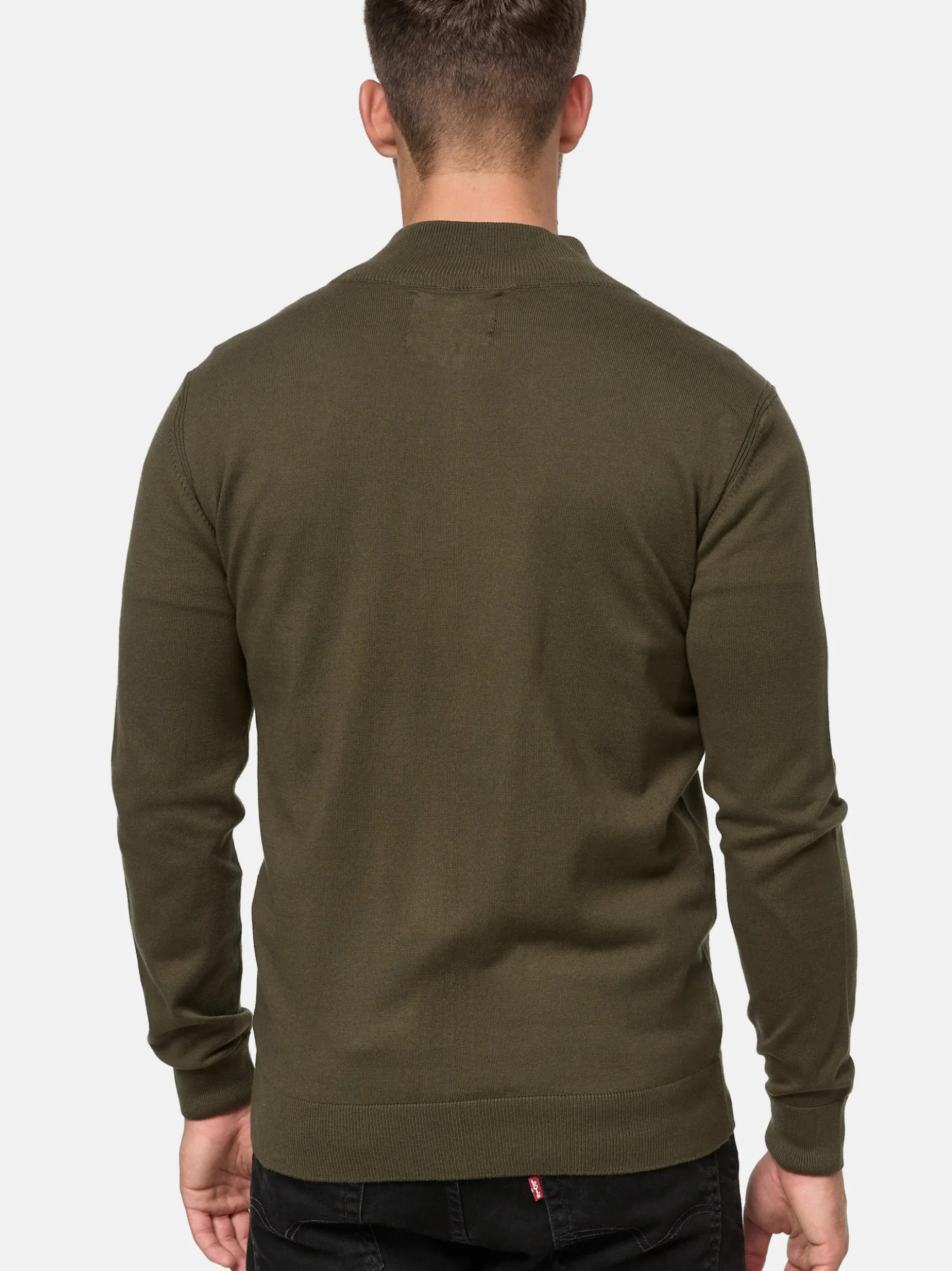 Indicode Herren Strickjacke - Lau in khaki