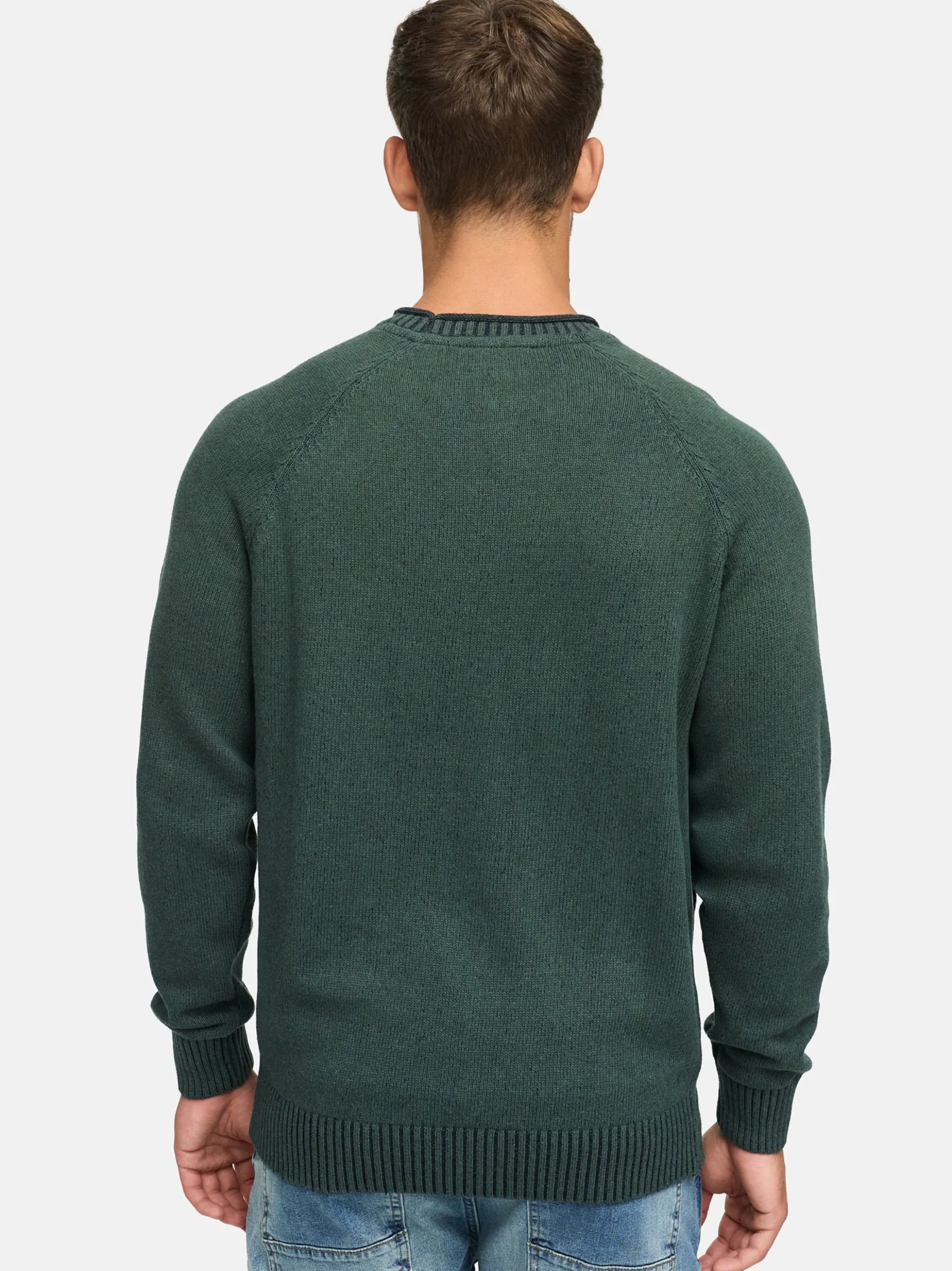 Indicode Herren Strickpullover - INMassum in khaki