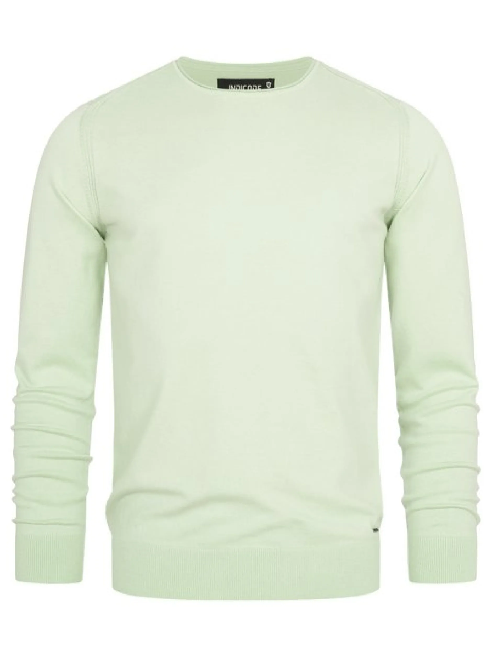 Indicode Herren Strickpullover - Gamal in mint gelb