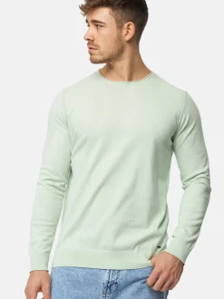 Indicode Herren Strickpullover - Gamal in mint gelb