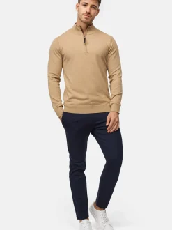 Indicode Herren Strickpullover - Gore in beige sand
