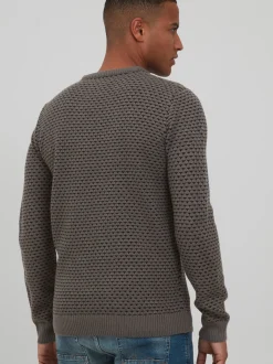 Indicode Herren Strickpullover - IDCoppler in grau