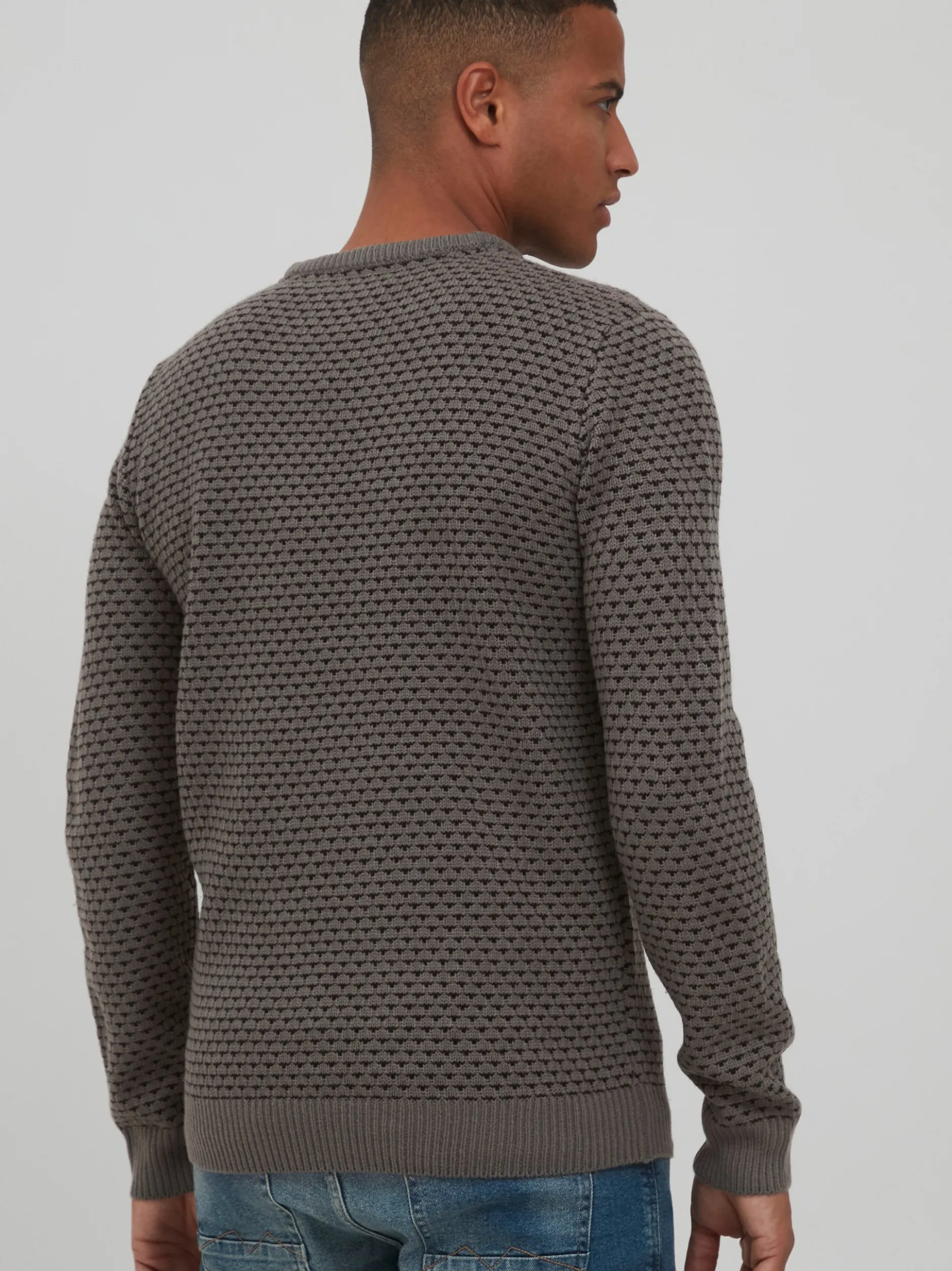 Indicode Herren Strickpullover - IDCoppler in grau