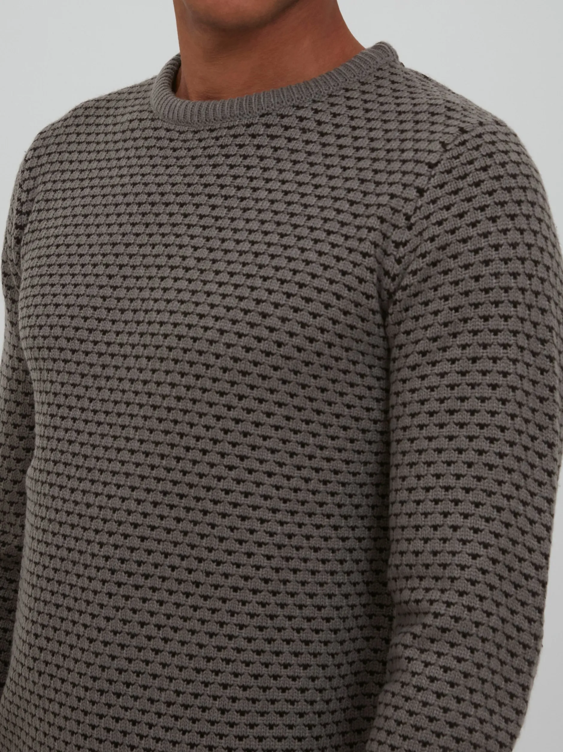 Indicode Herren Strickpullover - IDCoppler in grau