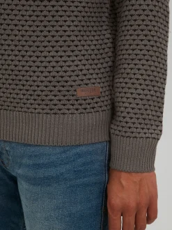 Indicode Herren Strickpullover - IDCoppler in grau