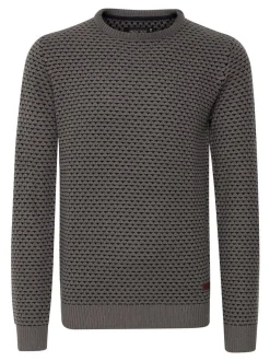 Indicode Herren Strickpullover - IDCoppler in grau
