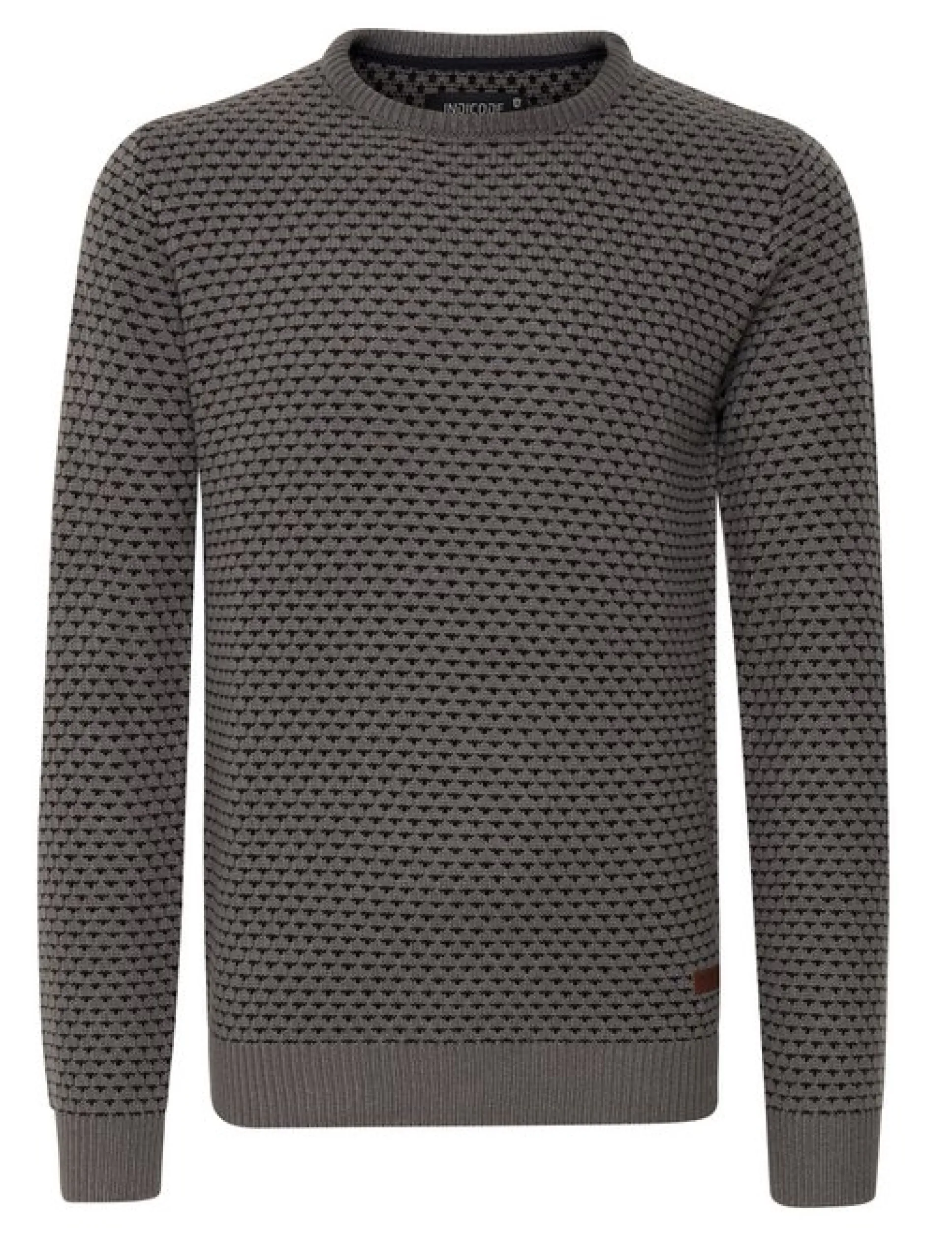 Indicode Herren Strickpullover - IDCoppler in grau
