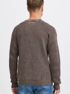 Indicode Herren Strickpullover - IDRockford in braun