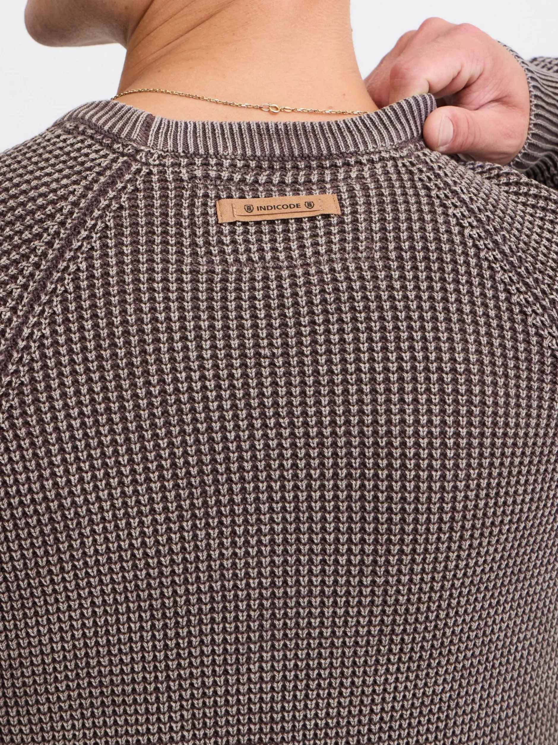 Indicode Herren Strickpullover - IDRockford in braun