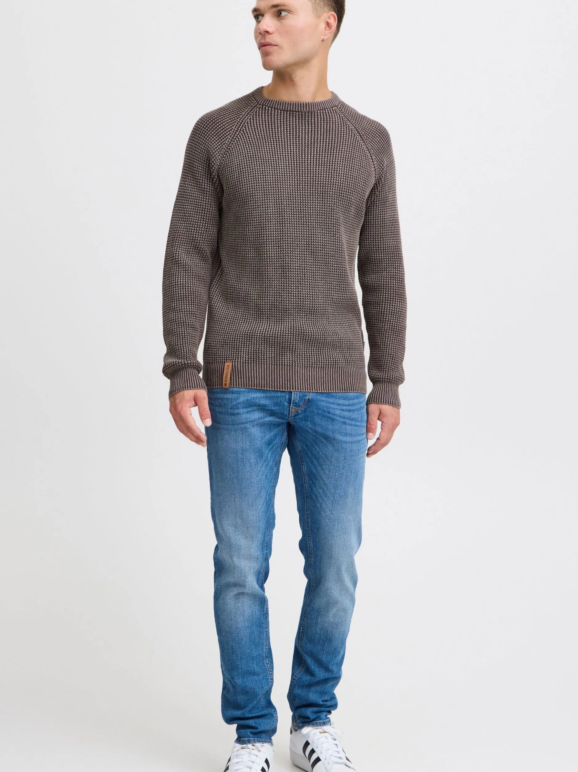 Indicode Herren Strickpullover - IDRockford in braun