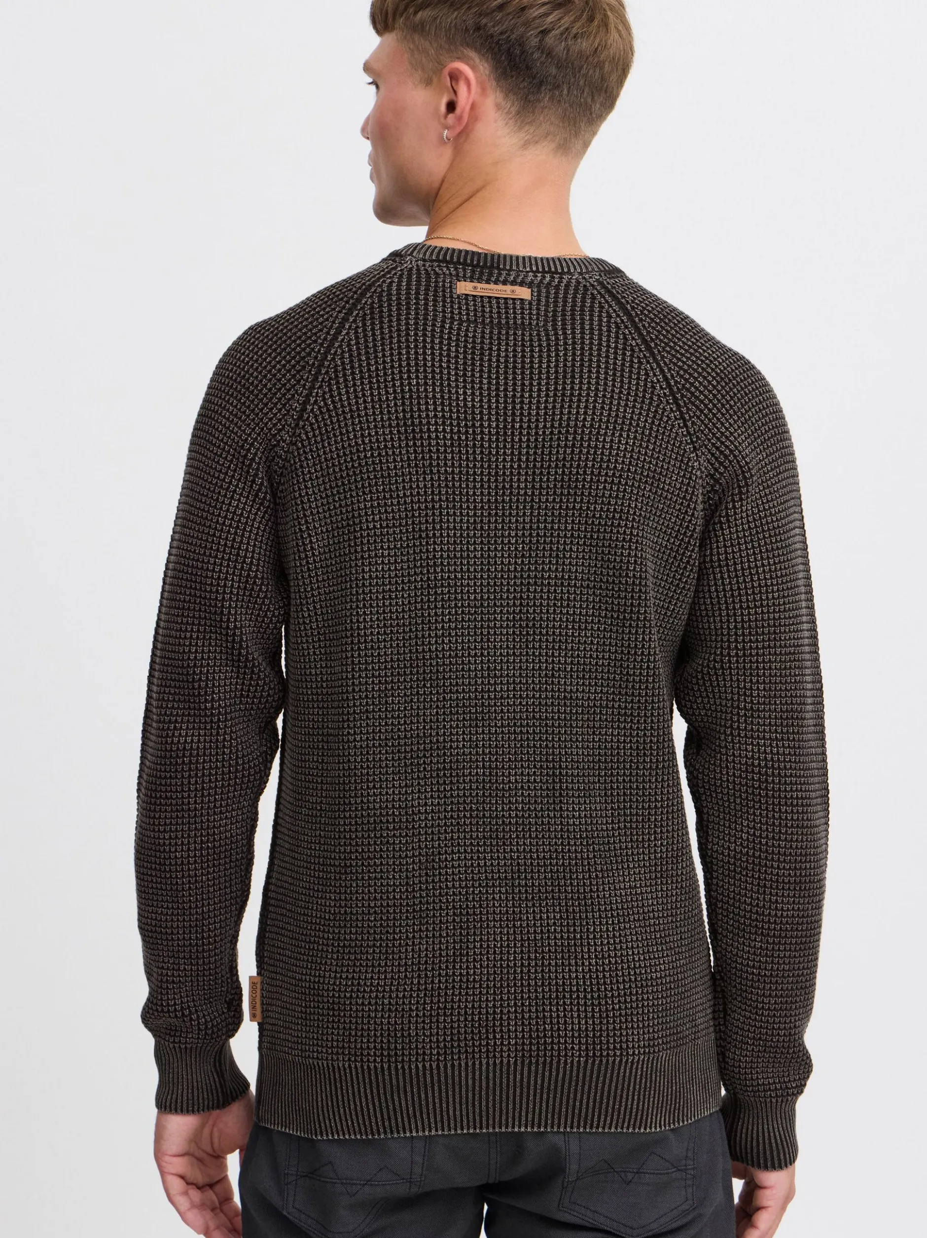 Indicode Herren Strickpullover - IDRockford in schwarz