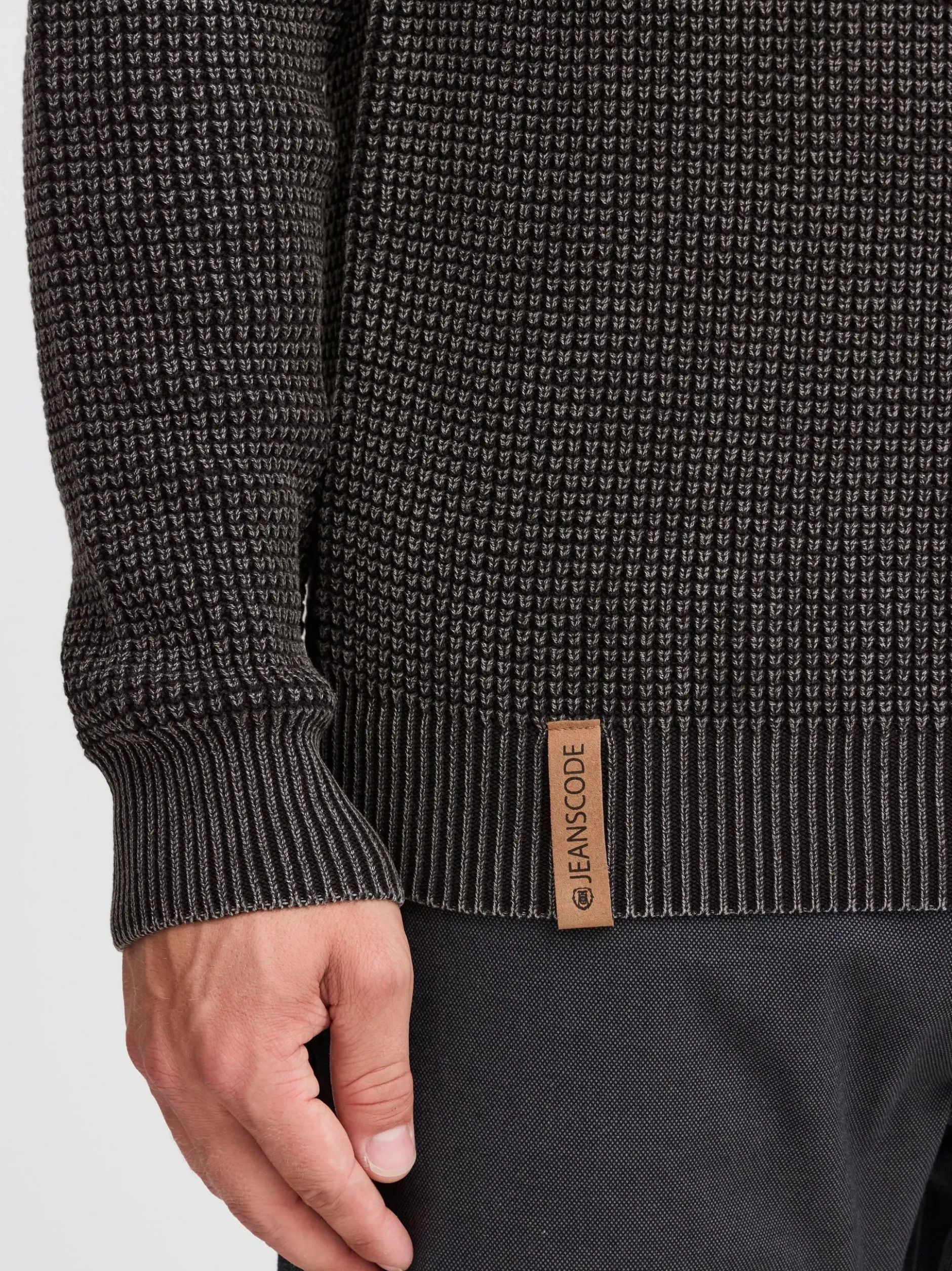Indicode Herren Strickpullover - IDRockford in schwarz