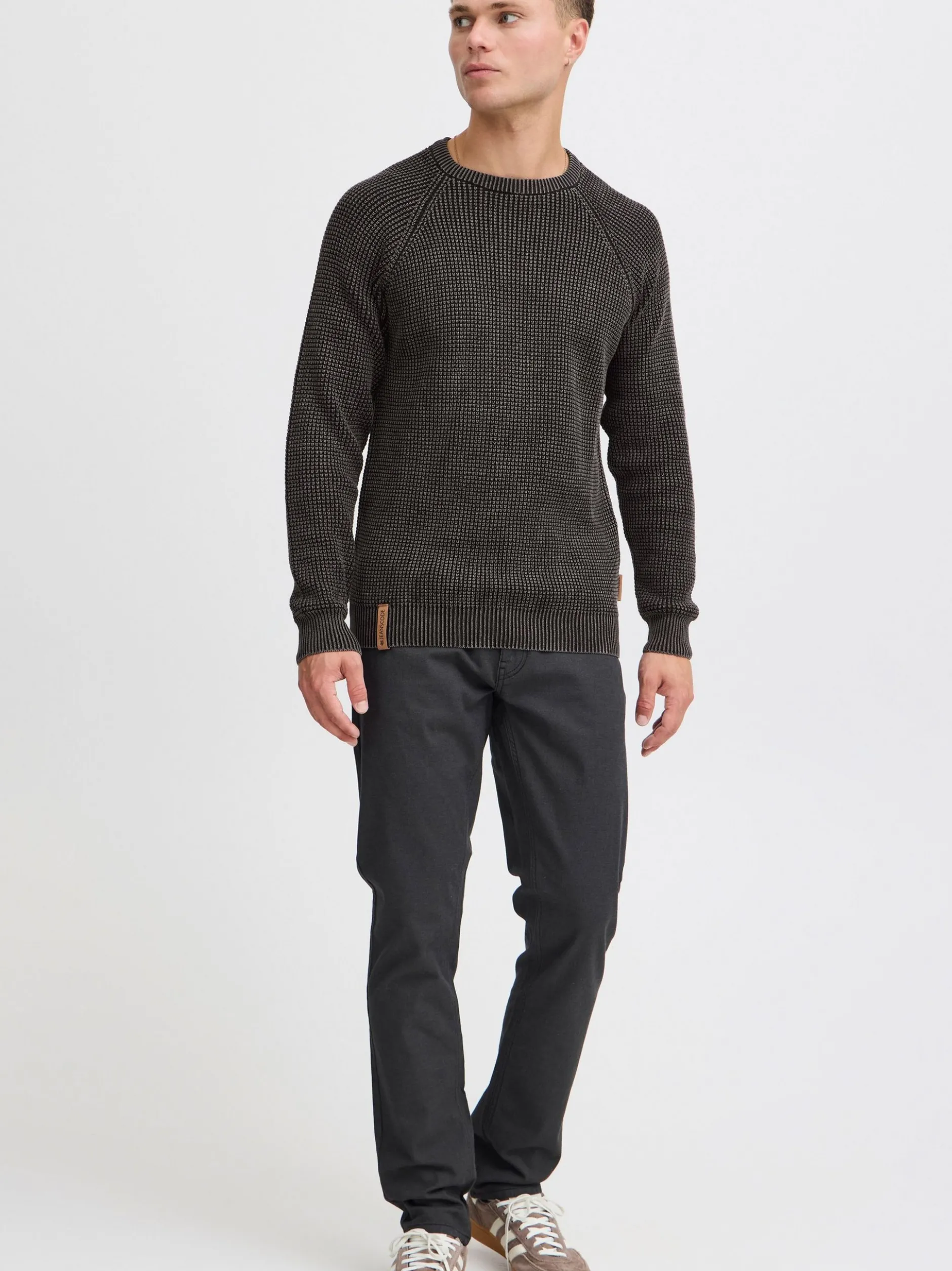 Indicode Herren Strickpullover - IDRockford in schwarz