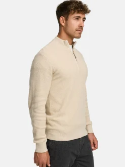 Indicode Herren Strickpullover - INBull in beige sand