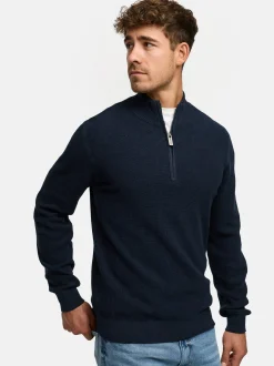 Indicode Herren Strickpullover - INBull in blau