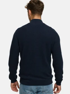 Indicode Herren Strickpullover - INBull in blau