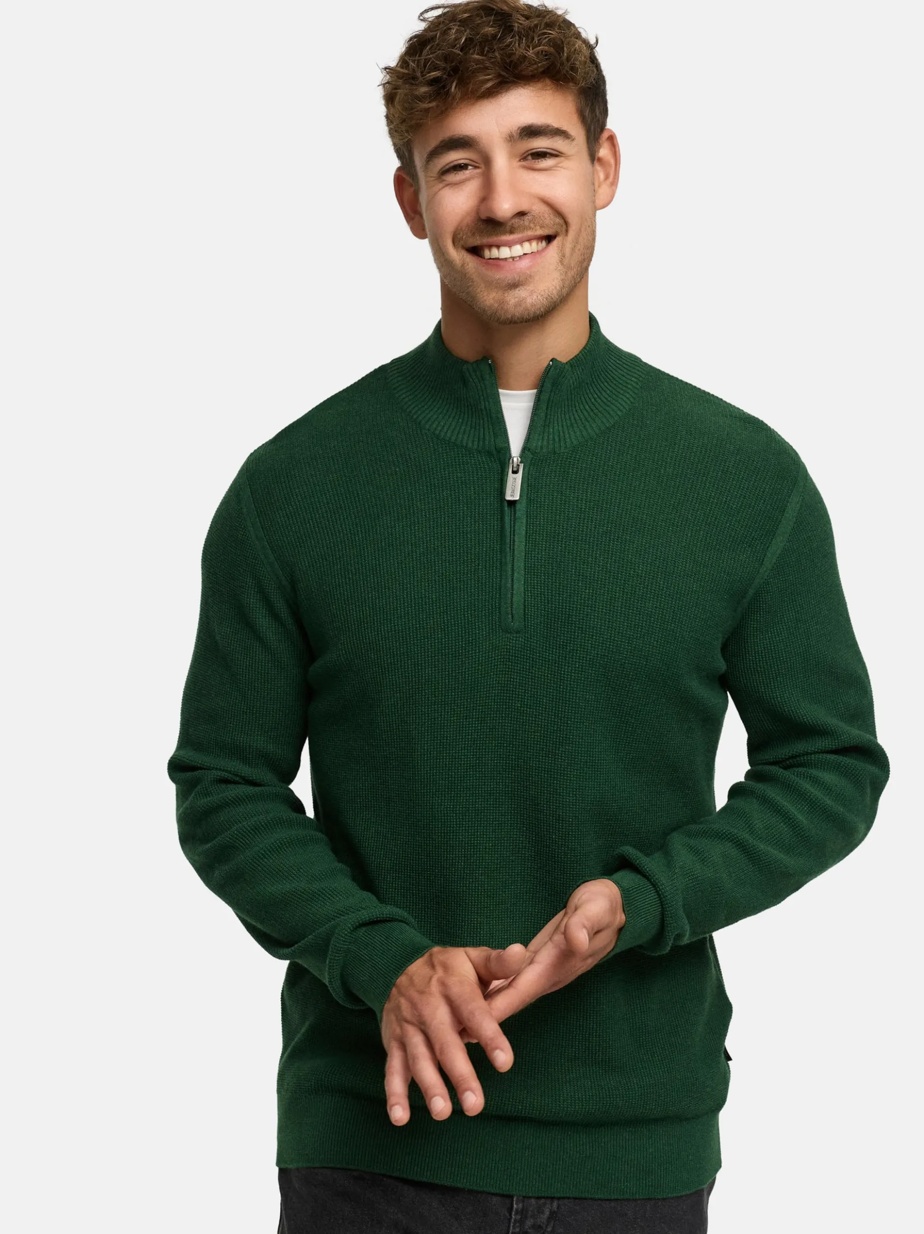 Indicode Herren Strickpullover - INBull in grün