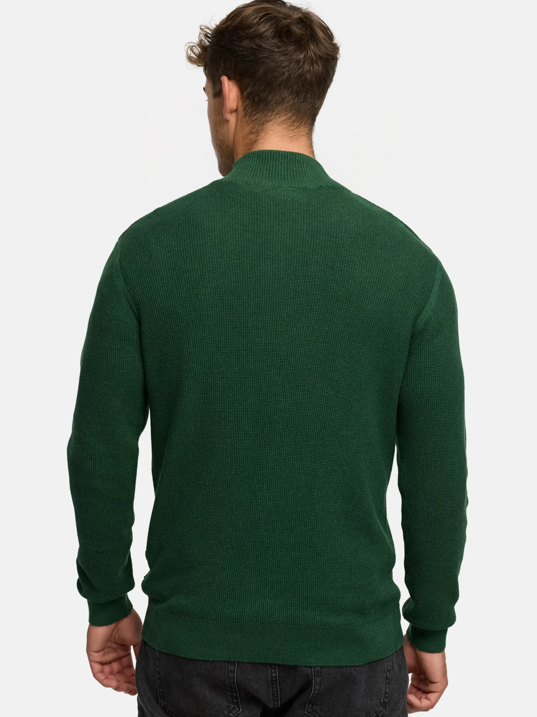 Indicode Herren Strickpullover - INBull in grün
