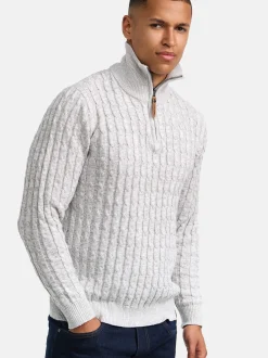 Indicode Herren Strickpullover - INHector in weiß