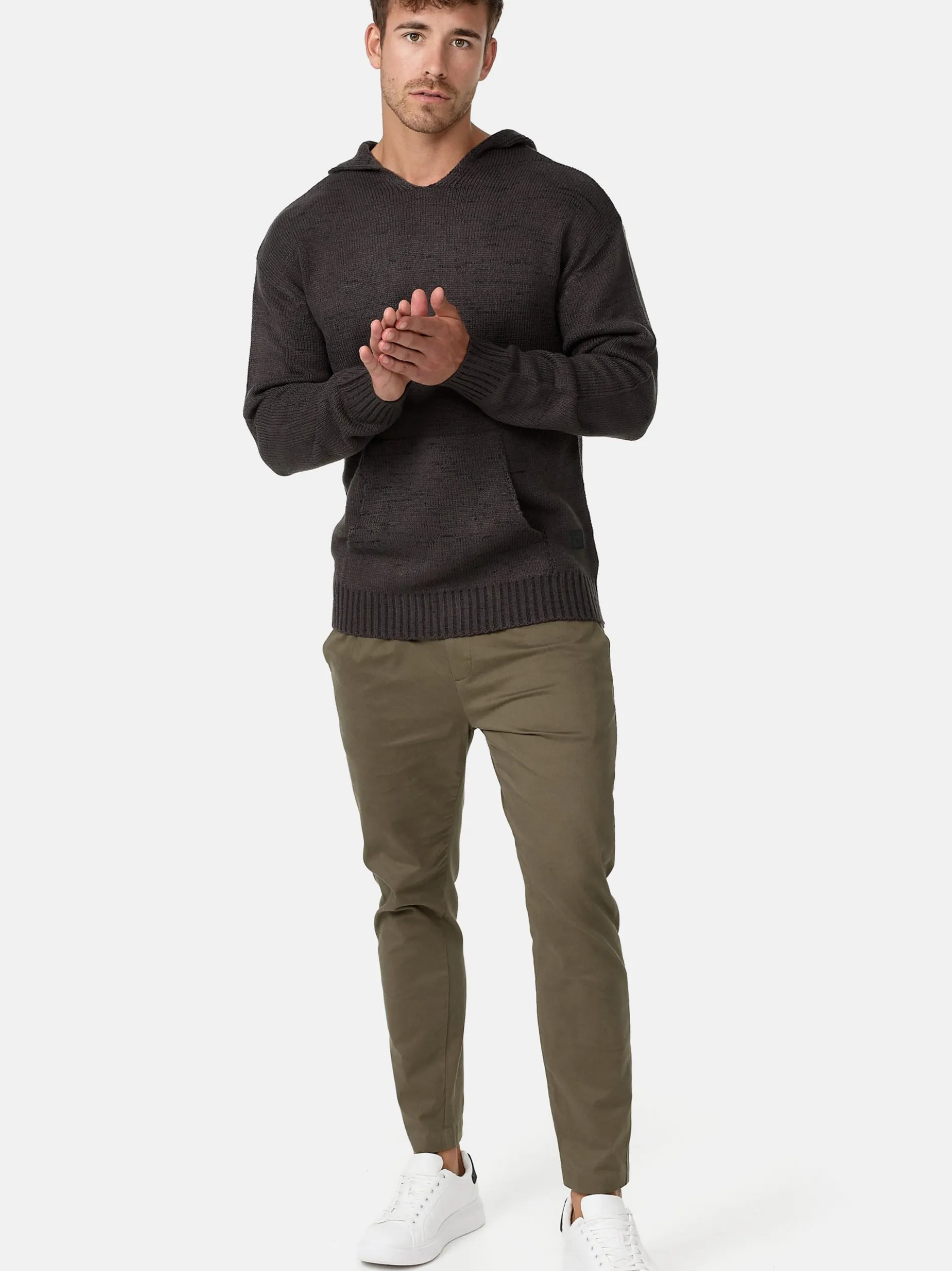 Indicode Herren Strickpullover - INLedger in anthrazit