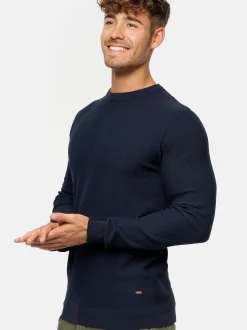 Indicode Herren Strickpullover - INLourdes in blau marine