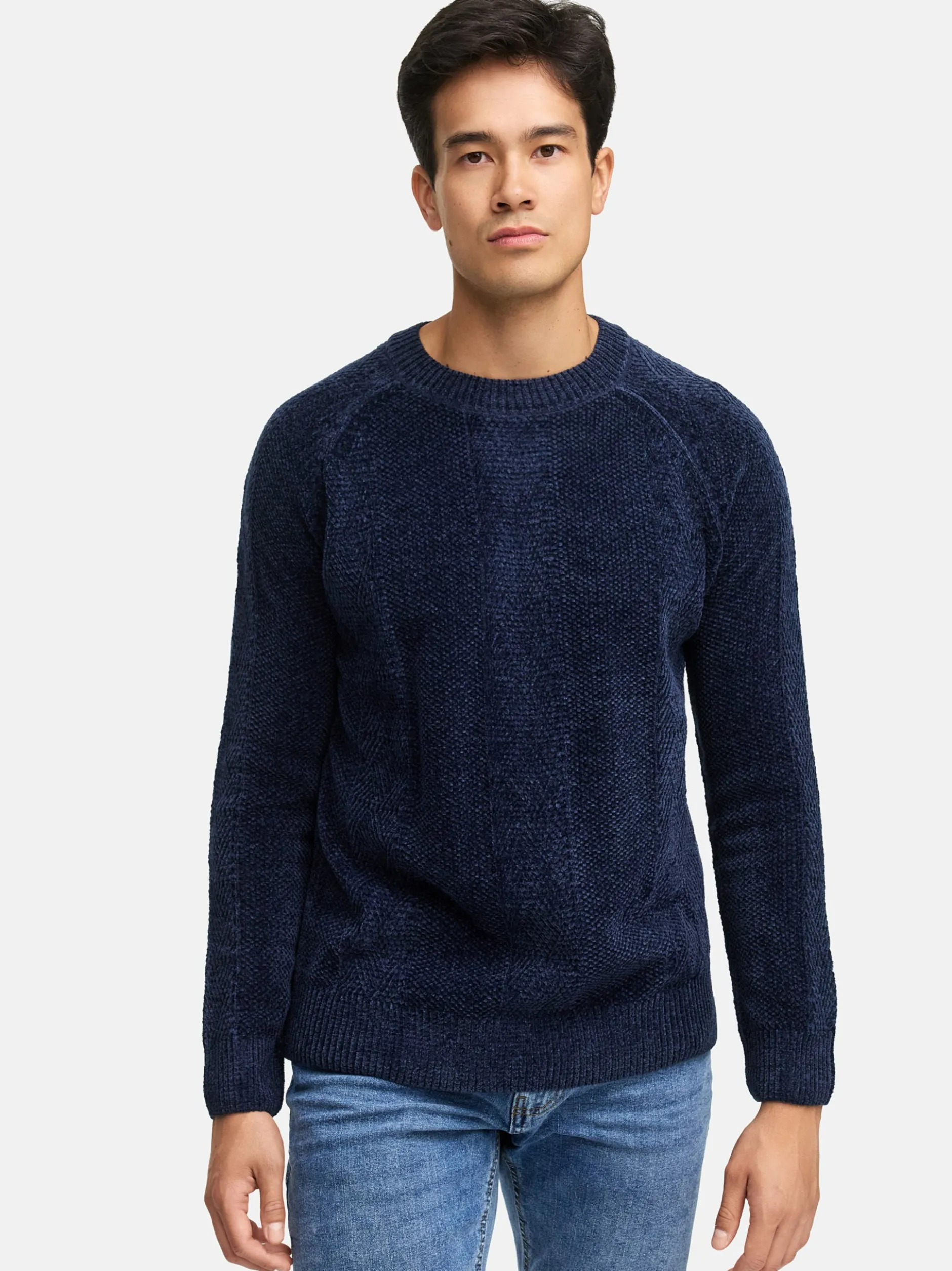 Indicode Herren Strickpullover - INOlio in blau