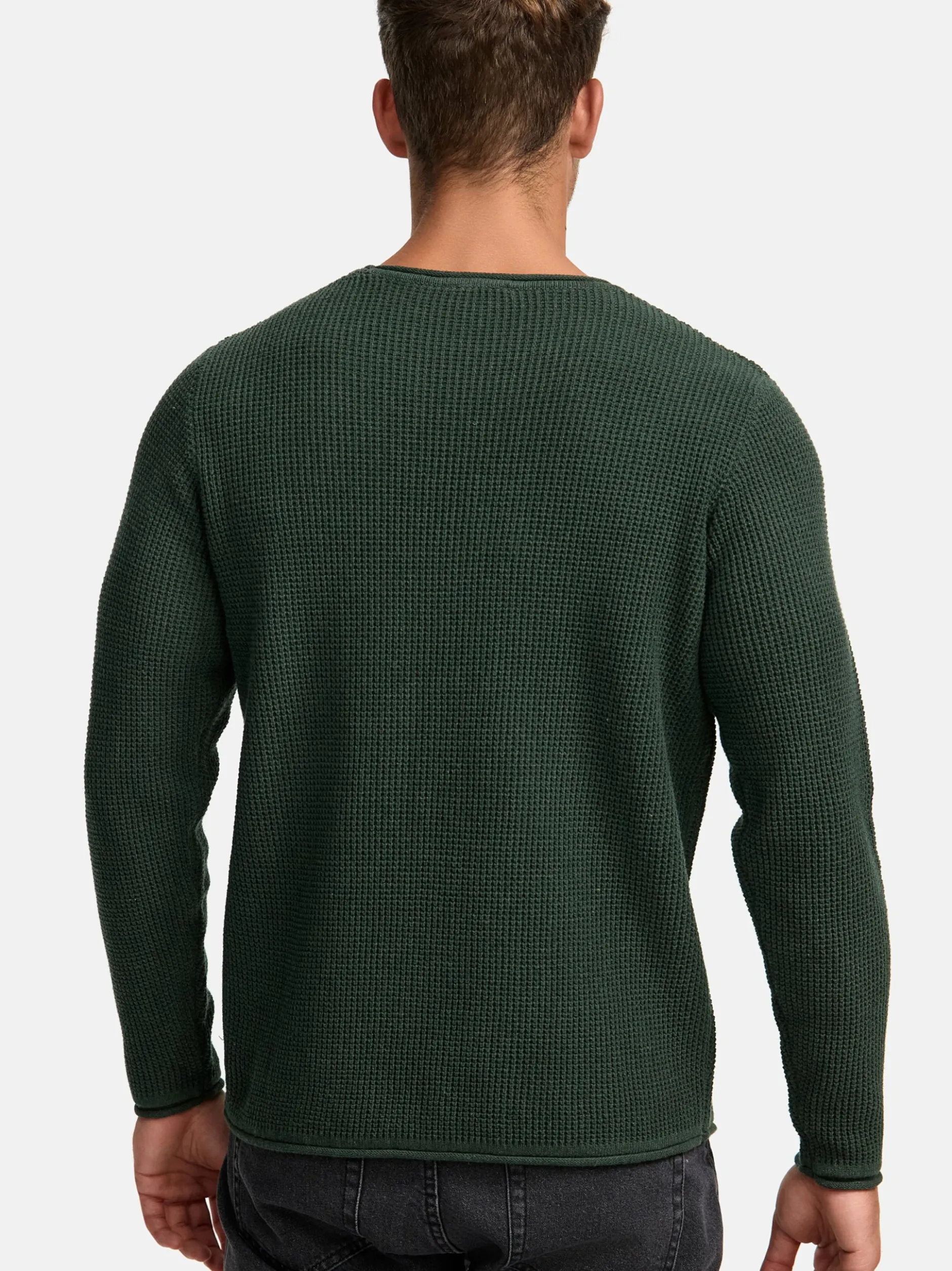 Indicode Herren Strickpullover - INPetri in khaki