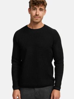 Indicode Herren Strickpullover - INPetri in schwarz