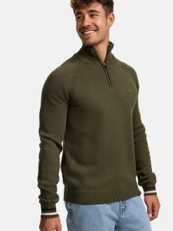 Indicode Herren Strickpullover - INSwift in khaki