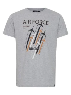 Indicode Herren T-Shirt - IDRonny in grau