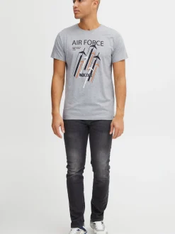 Indicode Herren T-Shirt - IDRonny in grau