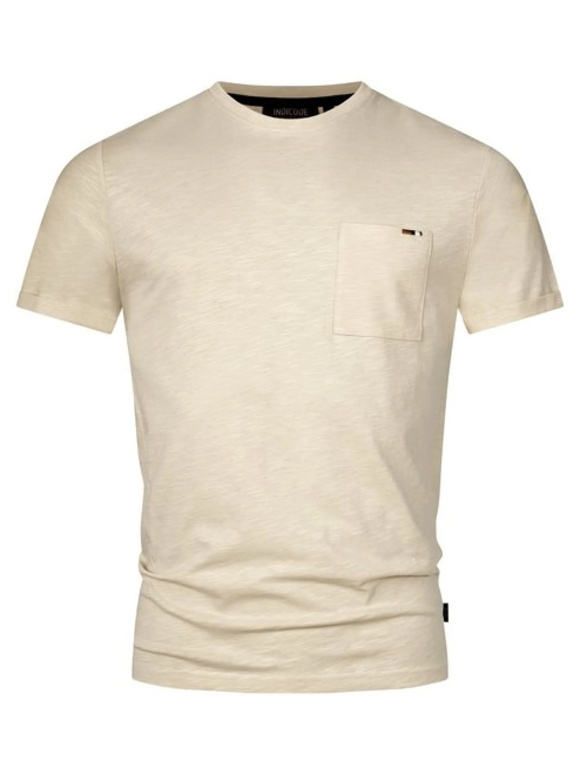 Indicode Herren T-Shirt - INAndorra in beige sand
