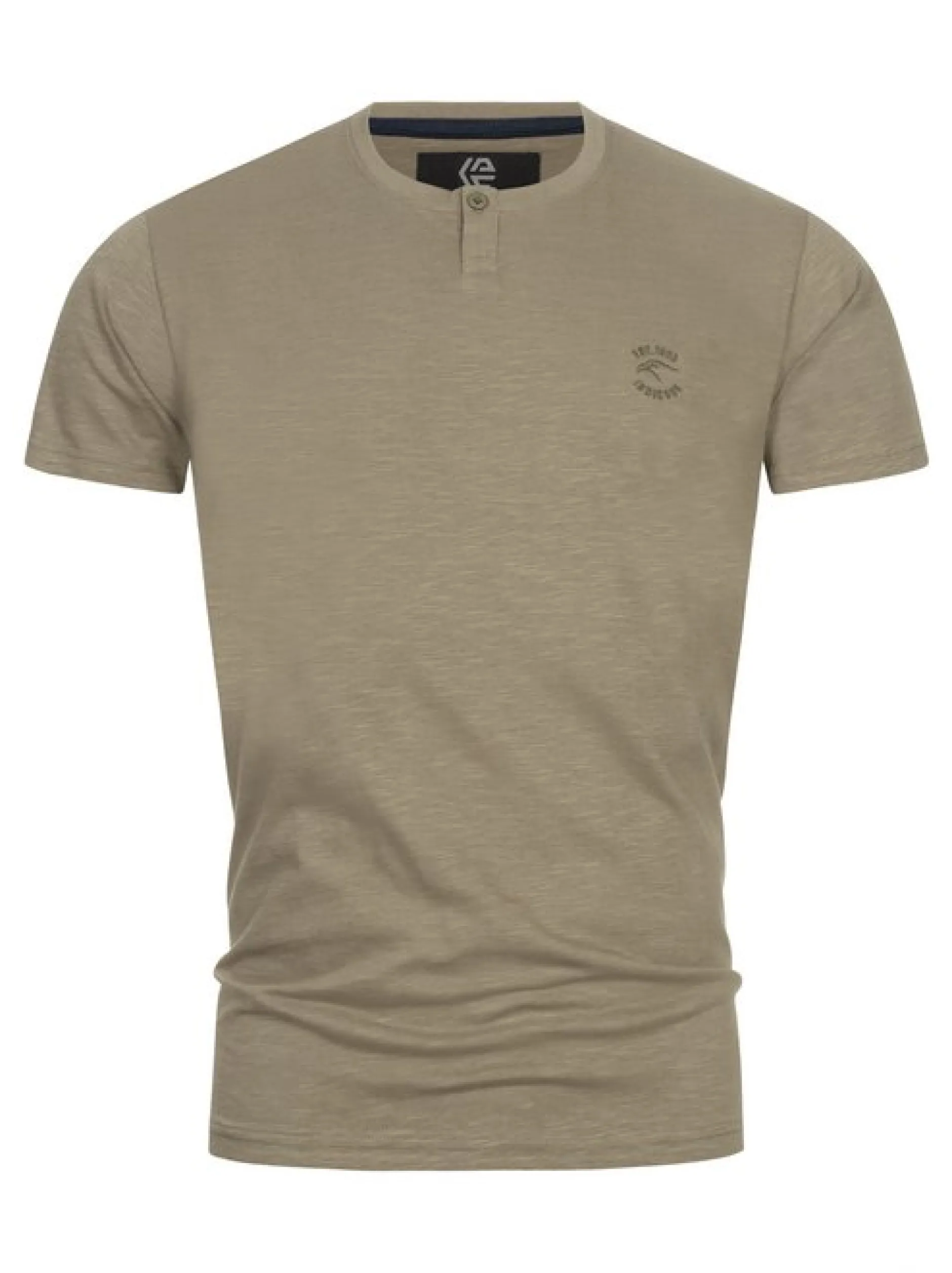 Indicode Herren T-Shirt - INAnsel in beige grün