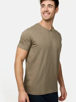 Indicode Herren T-Shirt - INAnsel in beige grün