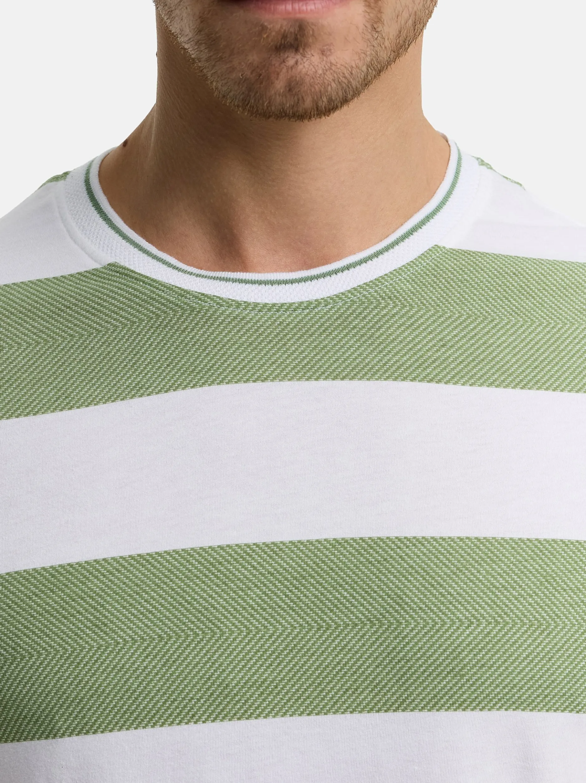 Indicode Herren T-Shirt - INAriba in grün weiß