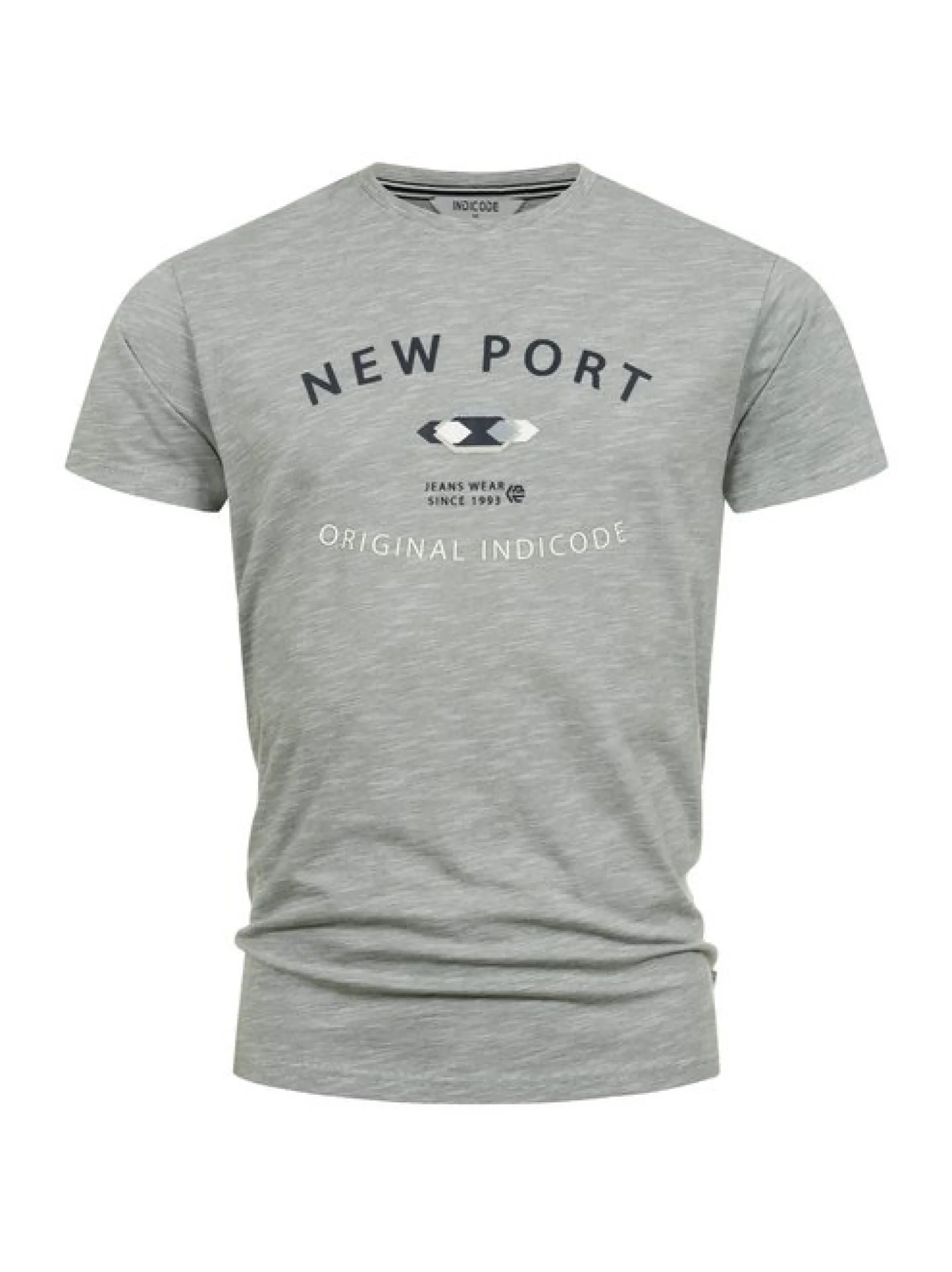 Indicode Herren T-Shirt - INHips in grau