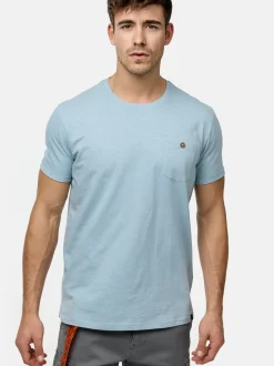 Indicode Herren T-Shirt - INJon in blue stone cognac