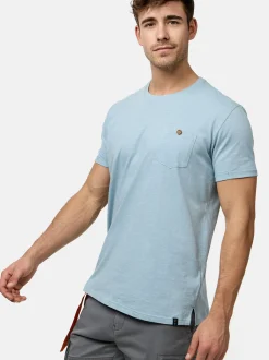 Indicode Herren T-Shirt - INJon in blue stone cognac