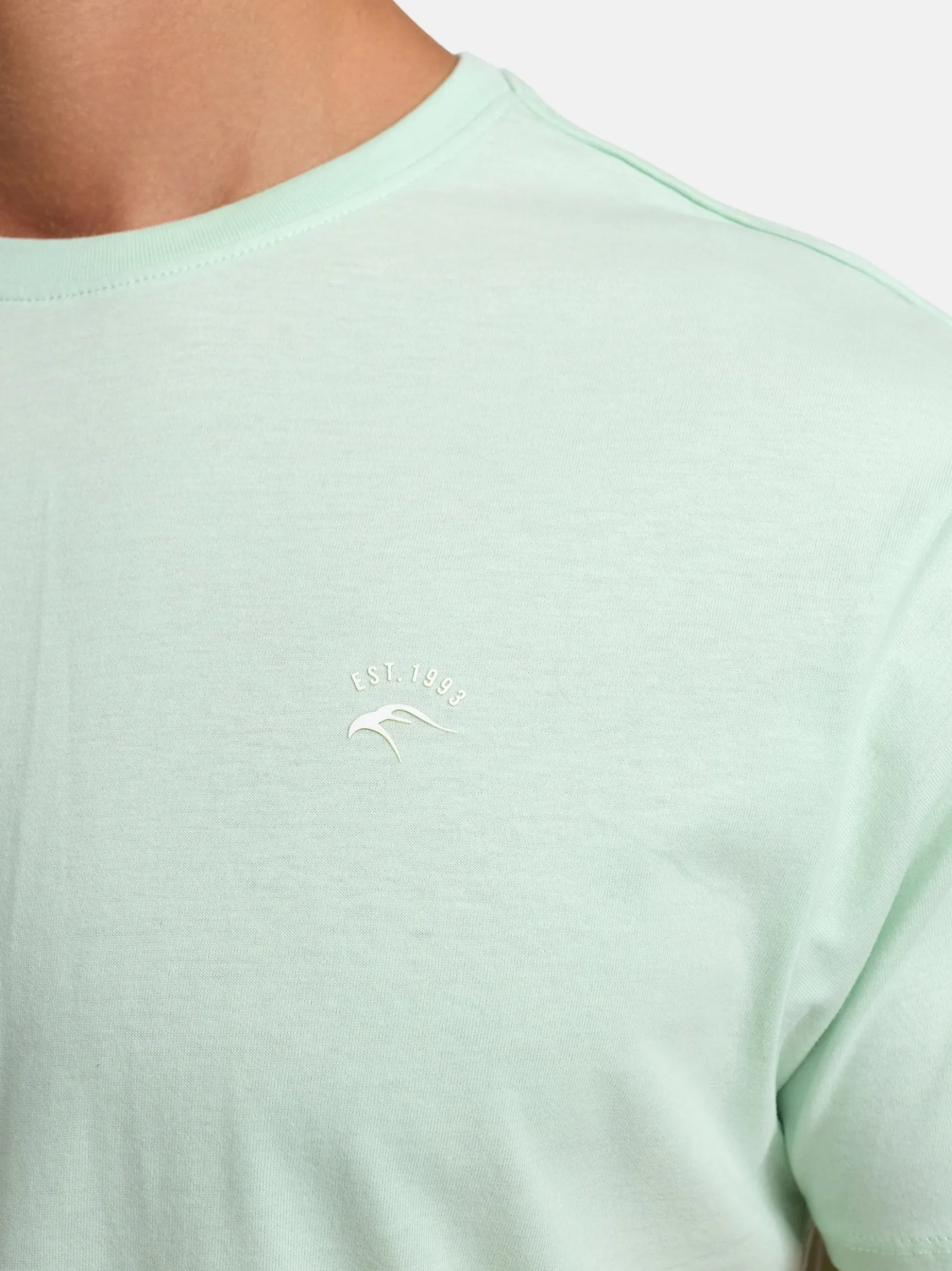 Indicode Herren T-Shirt - Kloge in türkis hellblau