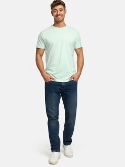 Indicode Herren T-Shirt - Kloge in türkis hellblau
