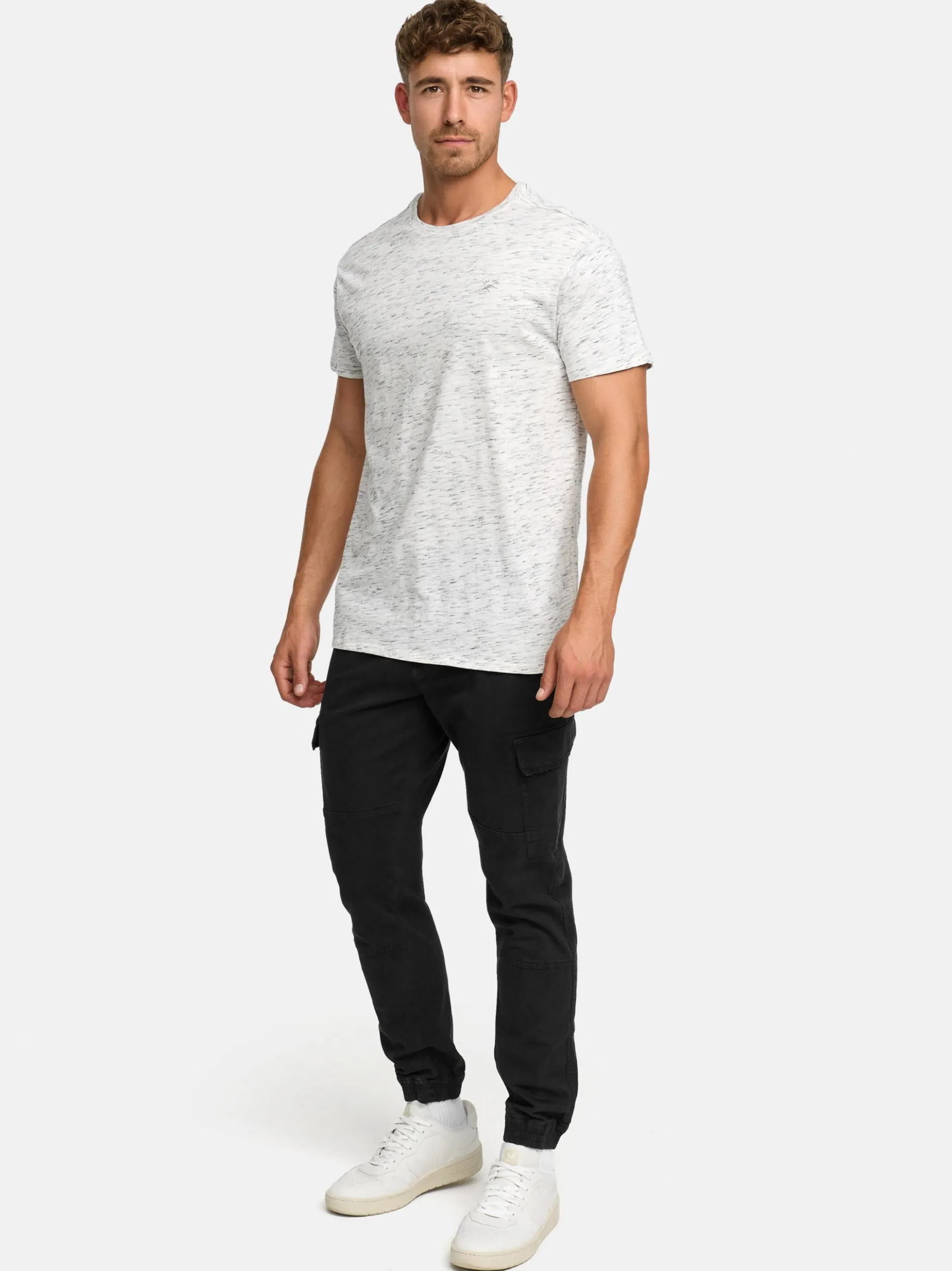 Indicode Herren T-Shirt - Kloge in beige sand