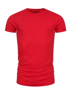 Indicode Herren T-Shirt - Willbur Tee in rot purple