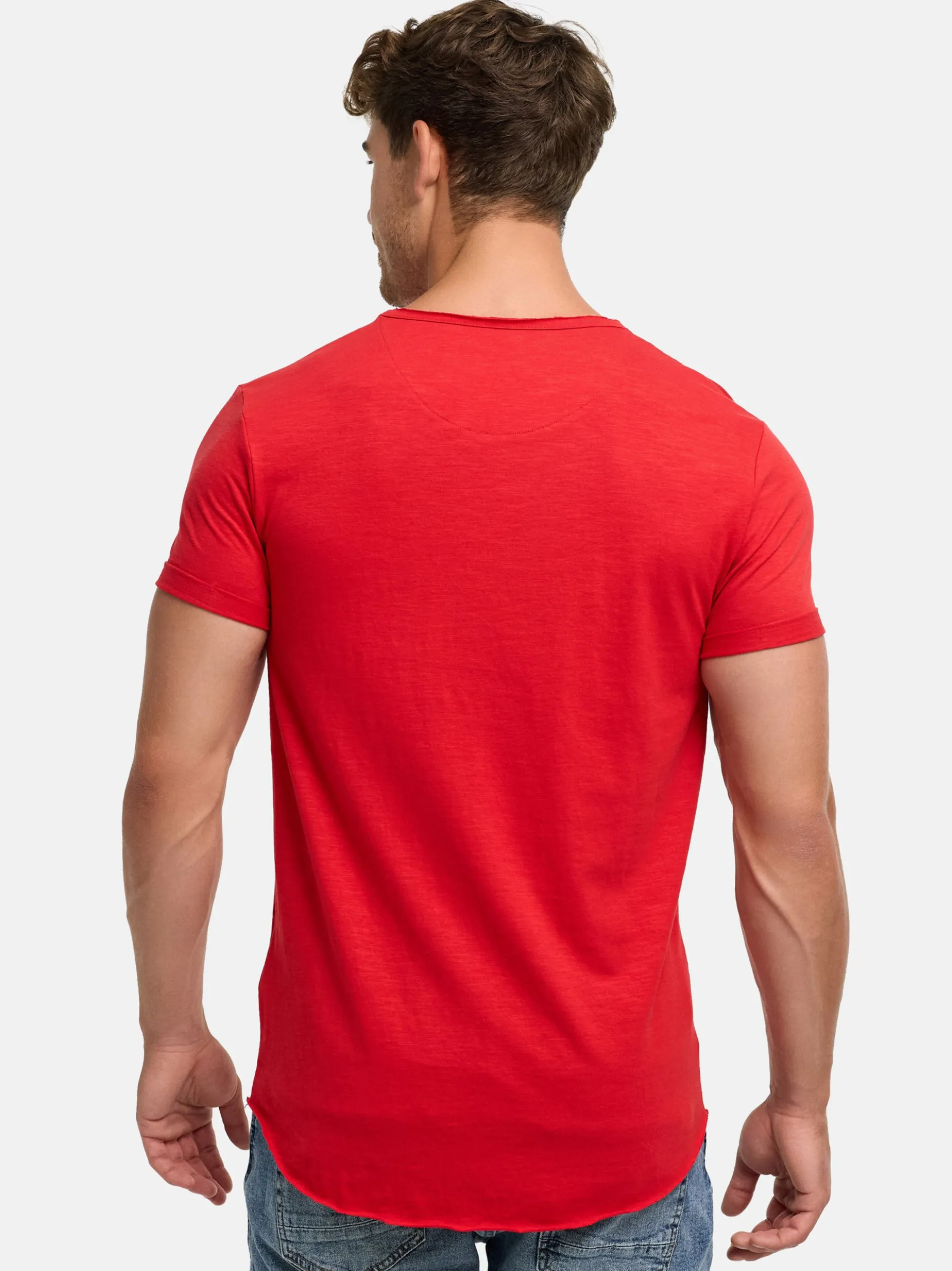 Indicode Herren T-Shirt - Willbur Tee in rot purple