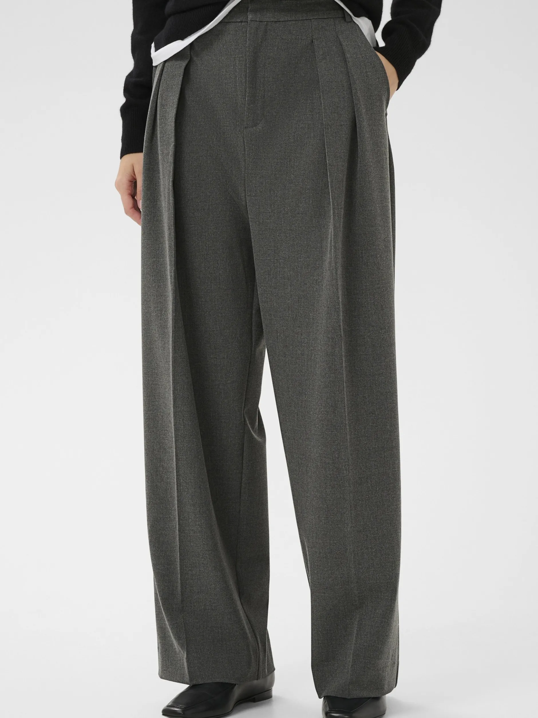 Inwear Damen Pants Suiting NataliaIW Hohe Taille in anthrazit