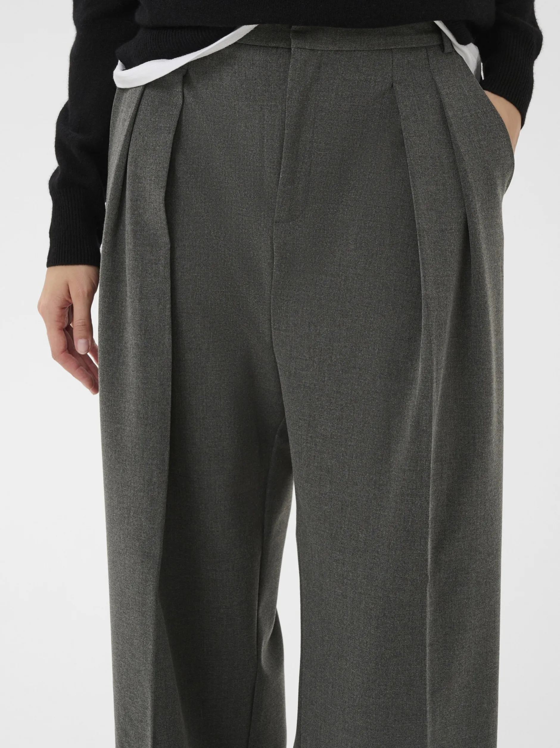 Inwear Damen Pants Suiting NataliaIW Hohe Taille in anthrazit