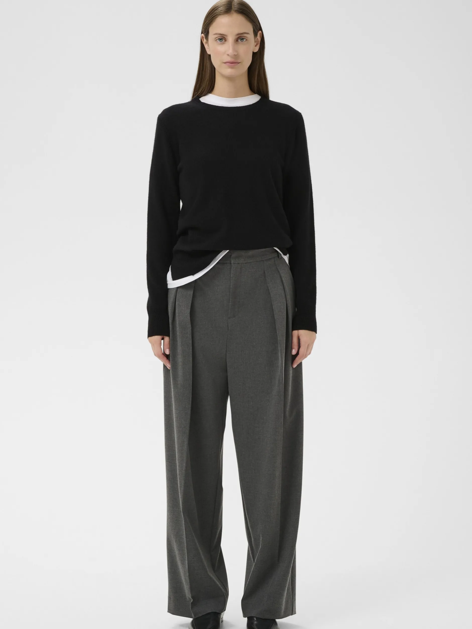 Inwear Damen Pants Suiting NataliaIW Hohe Taille in anthrazit