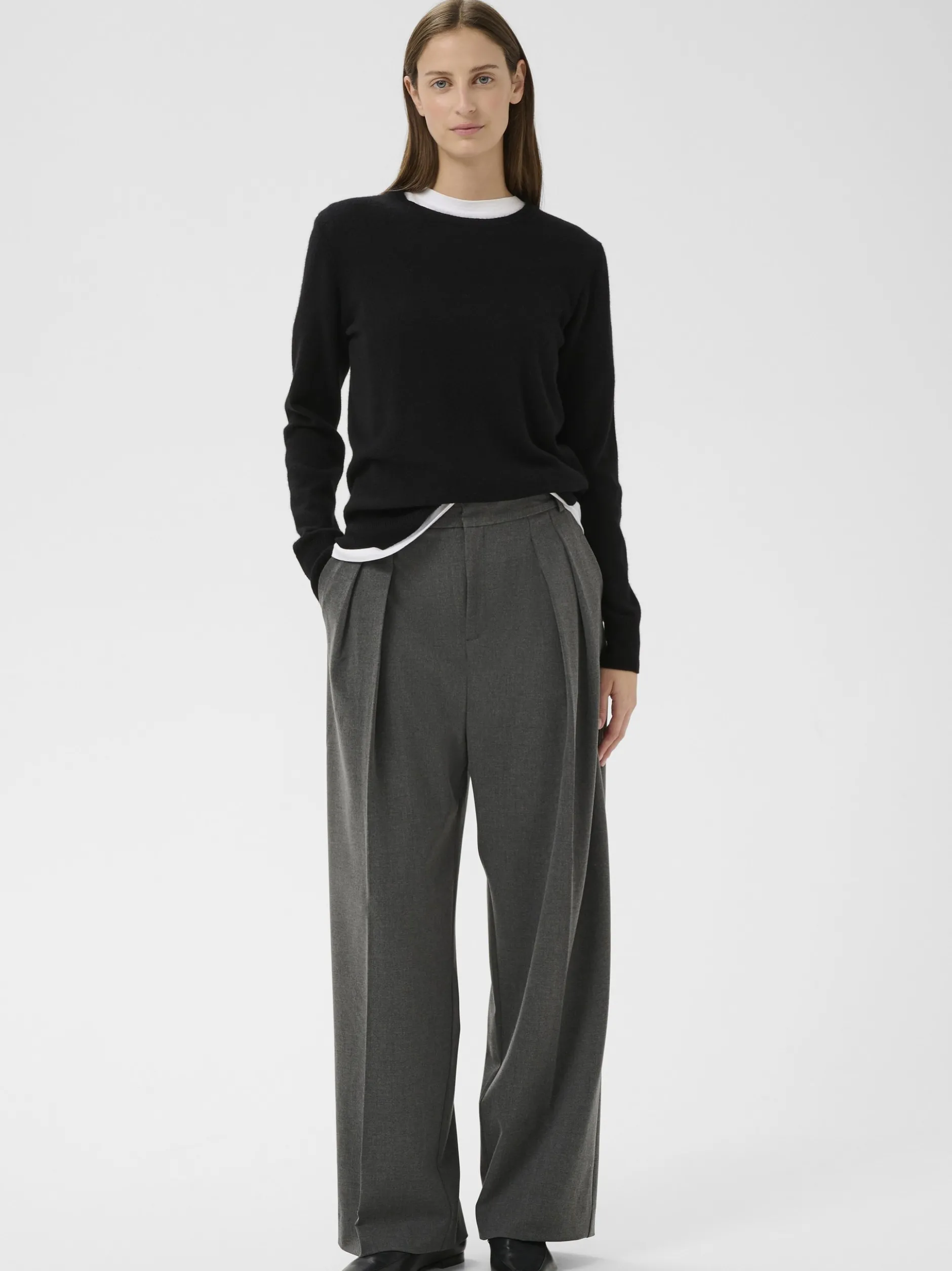 Inwear Damen Pants Suiting NataliaIW Hohe Taille in anthrazit