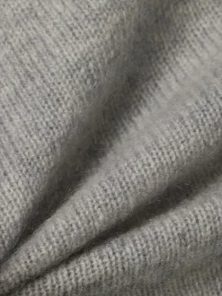 IPURI Damen Cashmere-Strickshirt in hellgrau