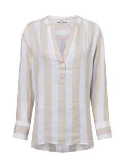 Ipuri Essentials Damen Leinenbluse in beige ecru
